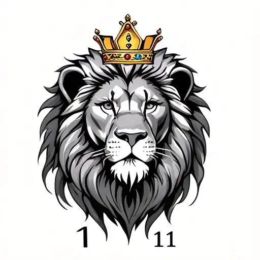 Lion With Crown With Number 11