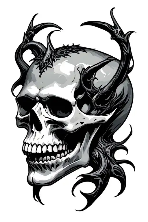 Demoniatic Skull Wearing