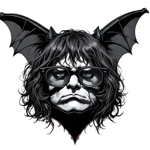 Ozzy Glasses And Bat