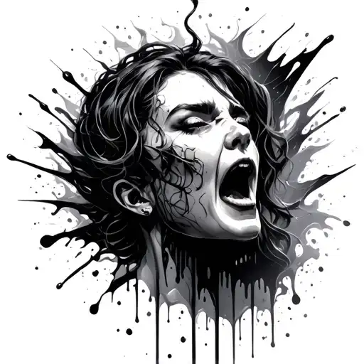 Front Face With Your Mouth Open In Chaos Voting Liquid