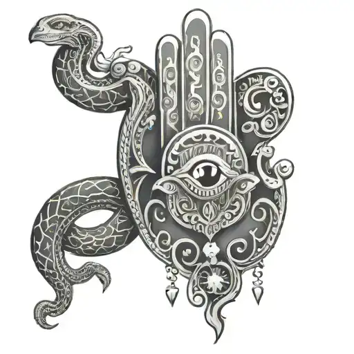 Hamsa And Snake