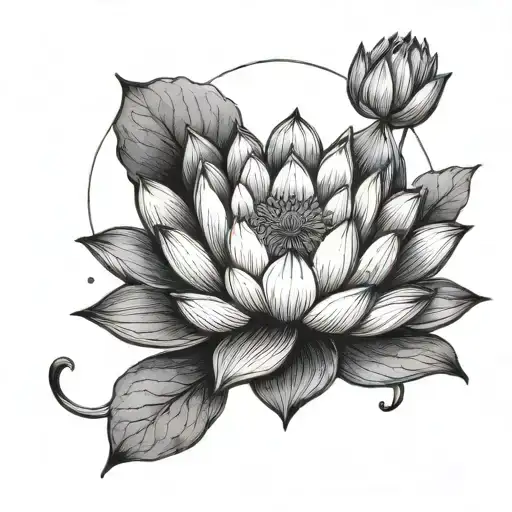 Lotus And Moon