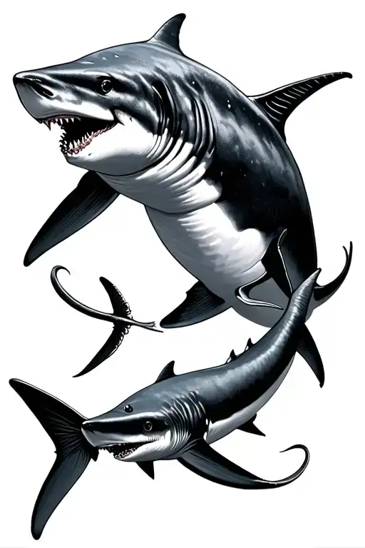 Fine Line Sharks And Stingrays