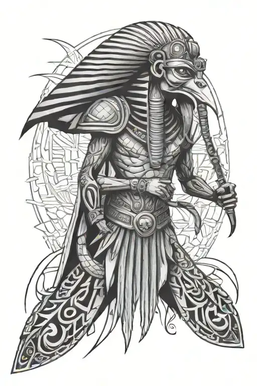 Egyptian God Thoth Evil Version Inspired