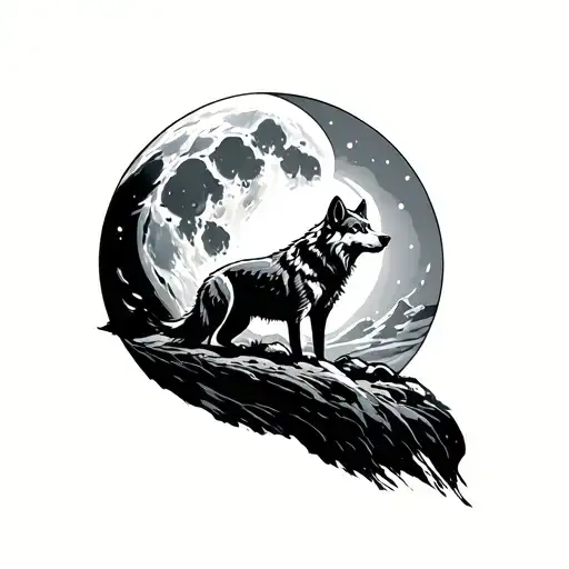 Wolves Driving To The Moon
