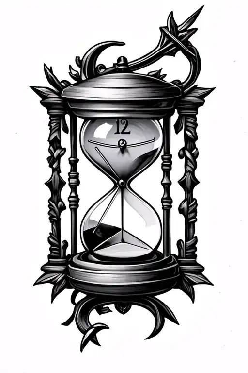Clock Hourglass Bow And Arrow