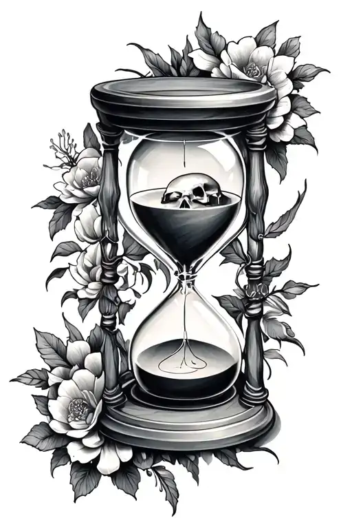 An Hour Glass Representing Life And Death