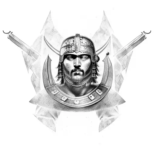 Roman Warrior Tatto For Inner Arm