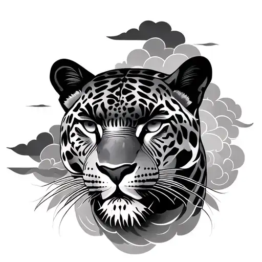 Jaguar Azteca With Japanese Clouds