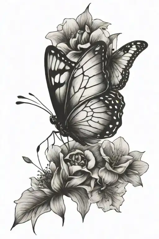 Butterfly And Flower