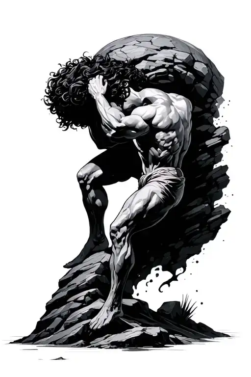 Sysiphus Pushing Rock
