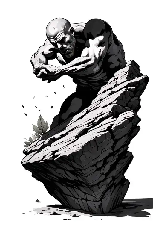 Sysiphus Pushing Rock
