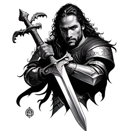 Carter With A Knights Sword Under It