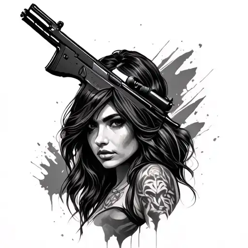 Women With Ak 47