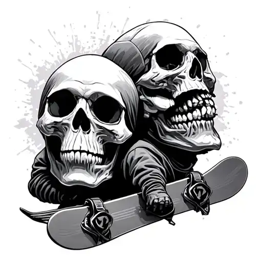 3 Skulls One Rockfan One Snowboarder One Music
