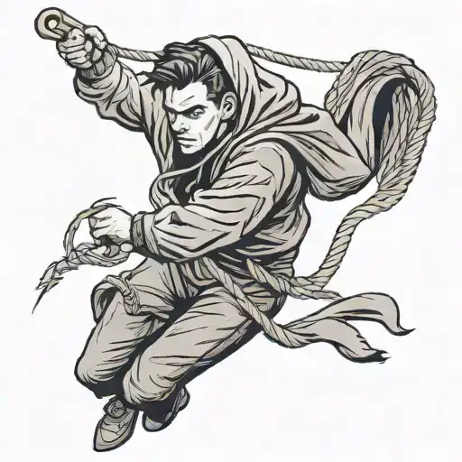 Old Times Boy Throwing A Lasso Wearing A Hoodie