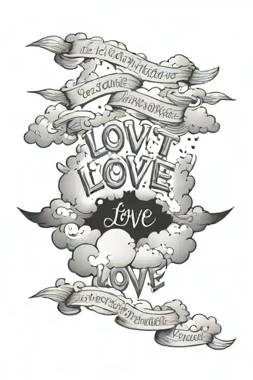 Writing On Clouds Saying You Can't Love Anyone Else Until You Love Yourself