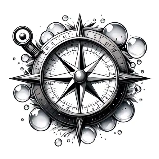 Compass And Bubbles