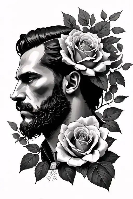 Leon With Roses