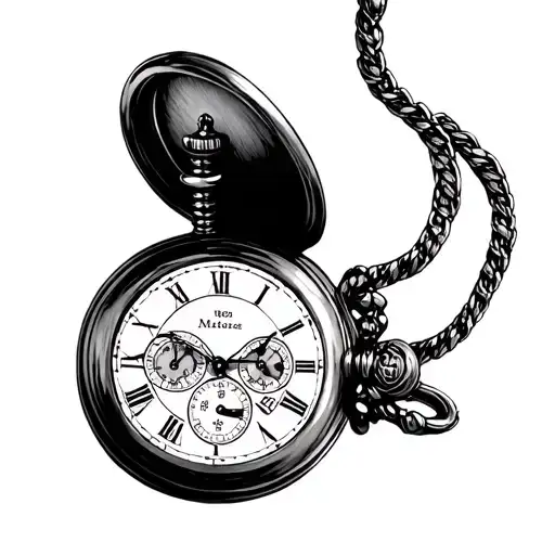 Pocket Watch With Stitch Watch Face