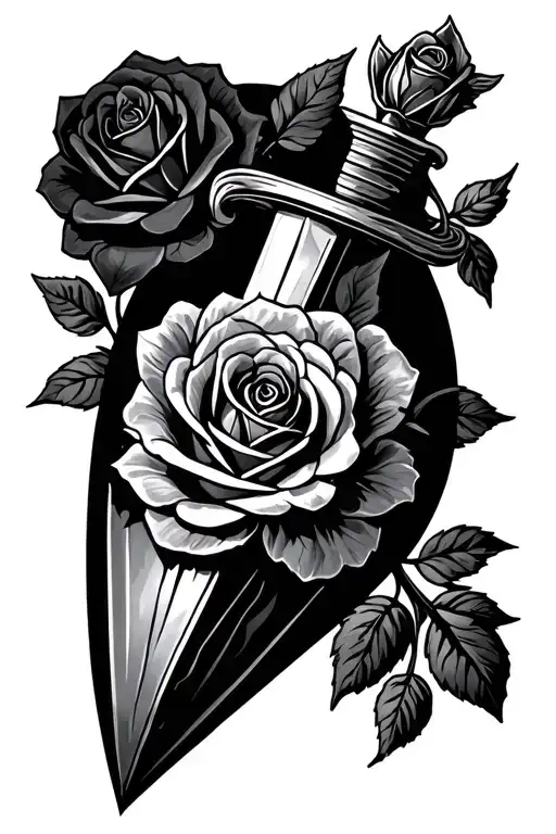 Dagger With Roses