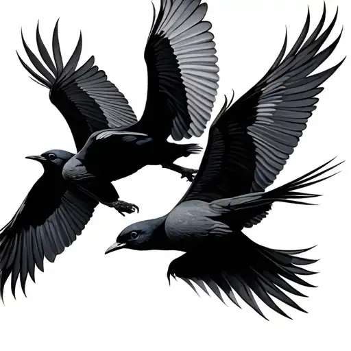 5 Birds Flying Tribal