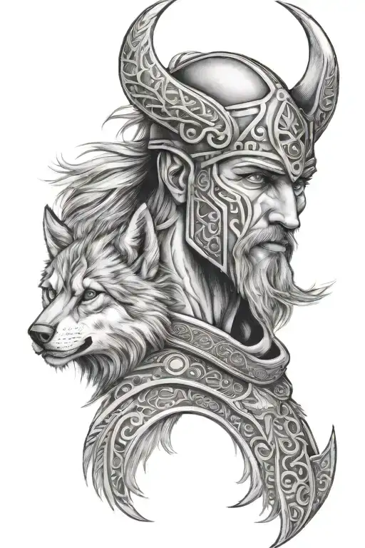 Viking With Wolf Hood And Baby Blue Eyes