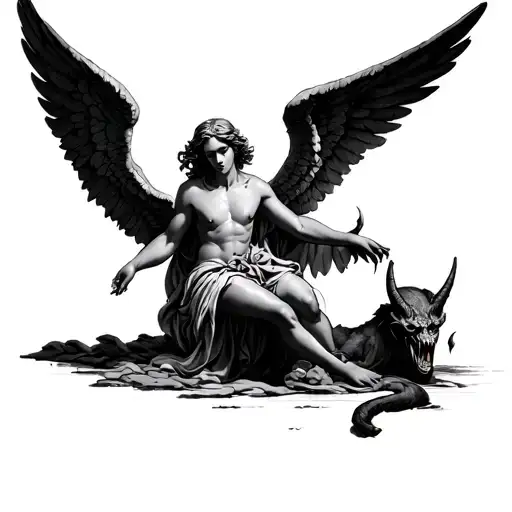 Angel Stepping On Devil