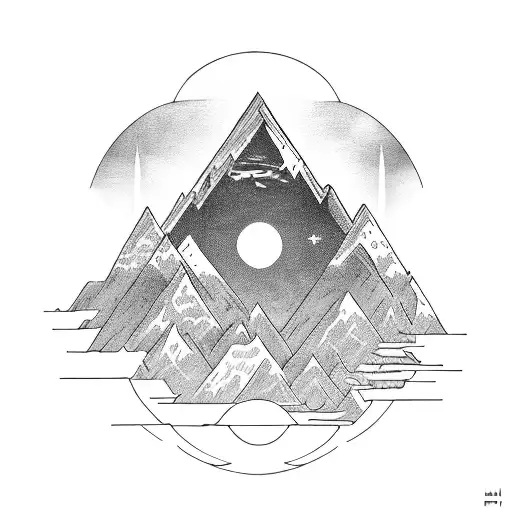 Compass With Mountains