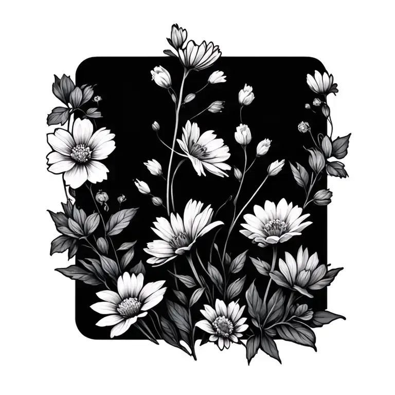 Garden Of Spring Flowers Blooming From Wrist