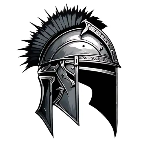 Gladiator Helmet With An Arrow