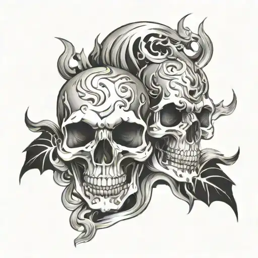 Skulls And Flames