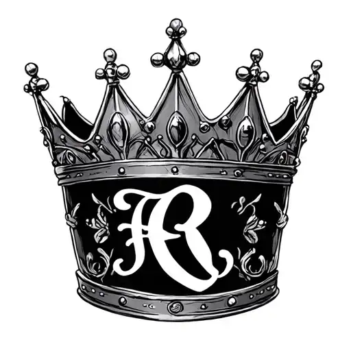 Princess Crown With Initials Incorporated