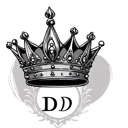 Princess Crown With Initials D D M