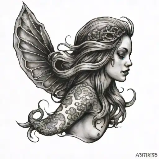 Mermaid Facing Octupus Coliding