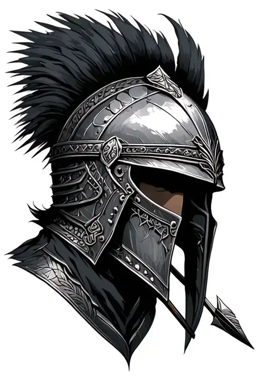 Gladiaor Helmet With An Arrow