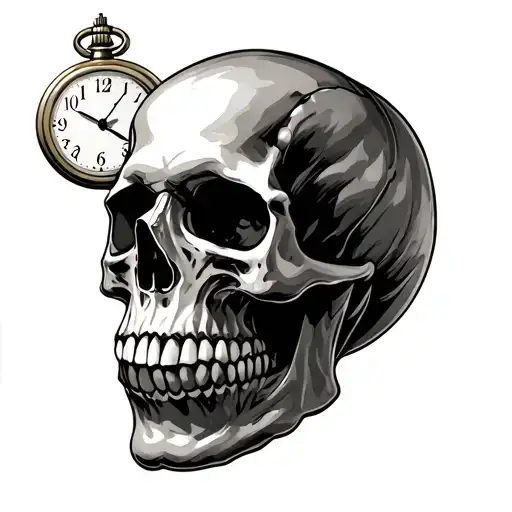 Skull And Pocket Watch