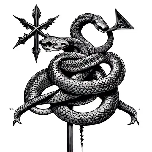 Asclepius And Cross Snakes