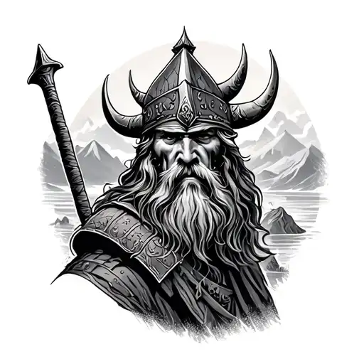 Viking And Landscape