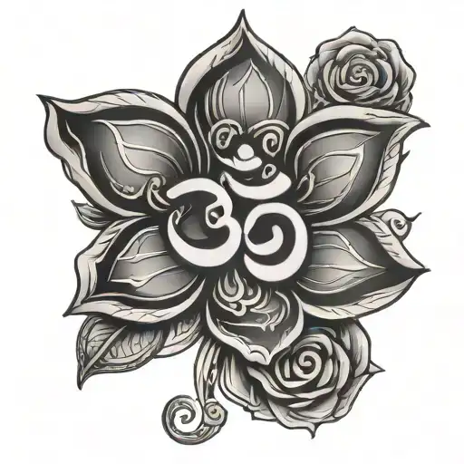 Om Symbol Merging With Rose