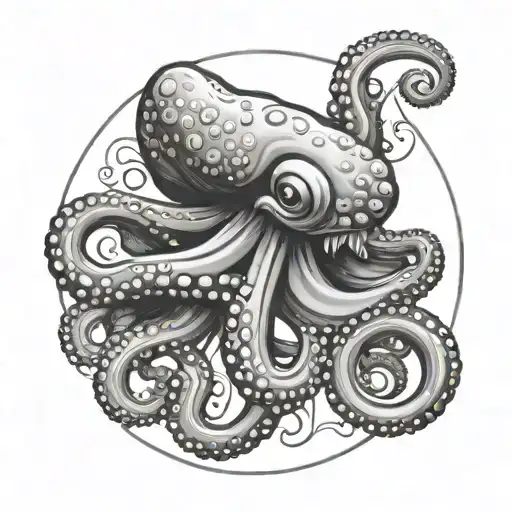 Octopus Holding Skateboard