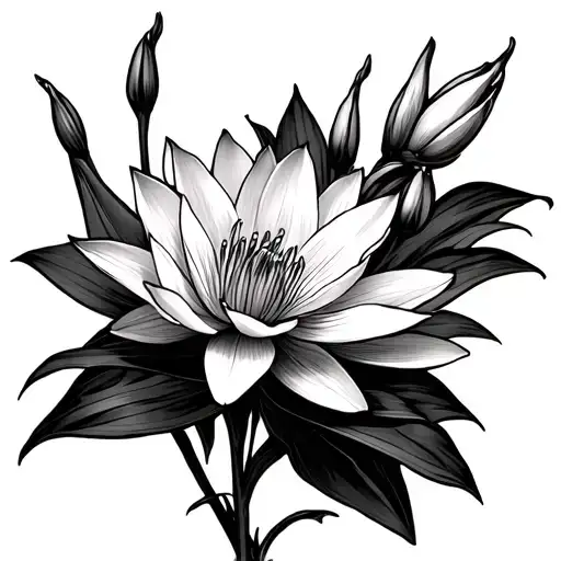 Gladiolus And Water Lily