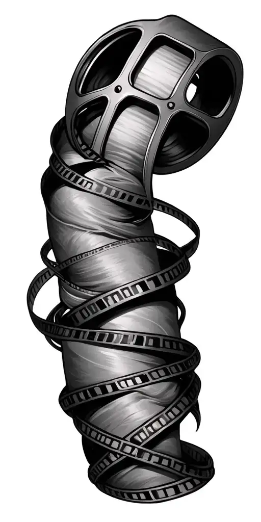 Film Reel Wrapped Around Arm