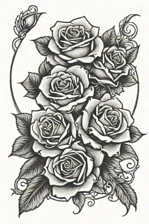 Familia W Roses Intertwined