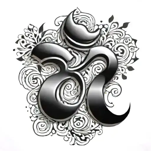 Om Symbol Merging With Music Note Transforming
