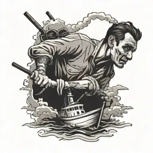 A Guy Snorting Cocaine On A Boat