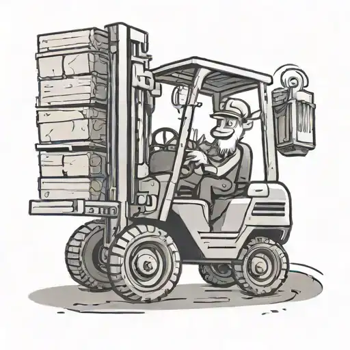 Funny Cartoon Forklift