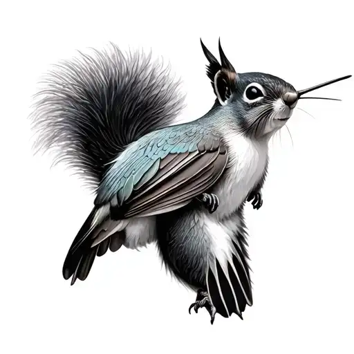 Squirrel And Hummingbird