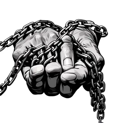 Hands With Chains In Hand