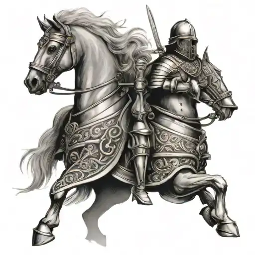 Maltese Knights Standing Side View